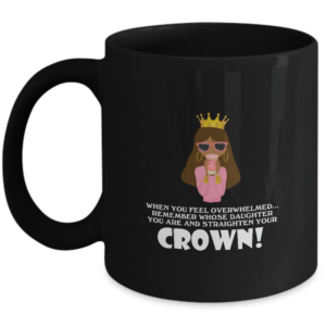 African Women Mug American With Crown Daughter Gifts, Daughter Birthday Gift Christmas Meaningful Gifts From Dad Mom