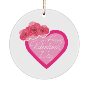 Valentines Day Ornament Gifts For Him Or Her - Happy Valentines Day - Unique Gift White