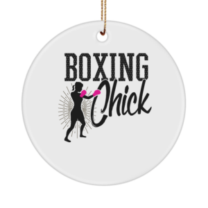 Boxing Chick Ornament For Boxing Lovers Boxing Because You Might Run Out Novelty For Fitness Enthusiast Sport Lover Gifts White