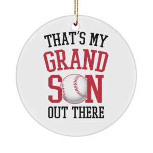 Baseball Ornament Gifts For Him, Graduation, Birthday Gifts For Grandson From Grandma, Grandpa, Grandparents Grandson Gifts For Teen Boys White