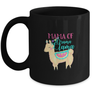 Llama Mug - Mama Drama Lama - Birthday Mothers Day Gifts For Women Mom Desk Accessory