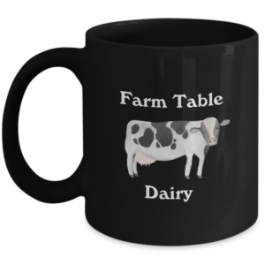Farmhouse Mug - Farm Table Dairy - Cow Farmhouse Animal Farm Country Desk Accessory Gift Ideas For Men Women