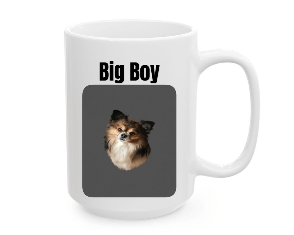 Modern Clean Charcoal Style on White Mug