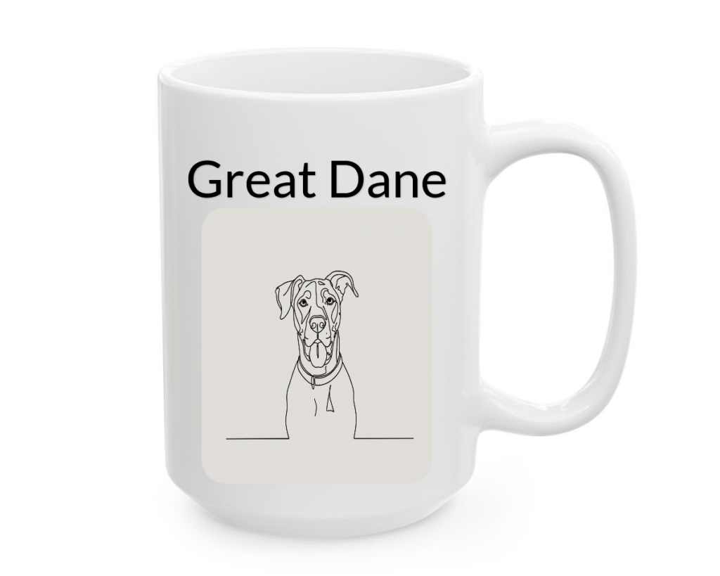 Modern Line Art Style on White Mug