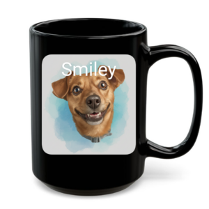 Modern Clean Watercolor Style on Black Mug