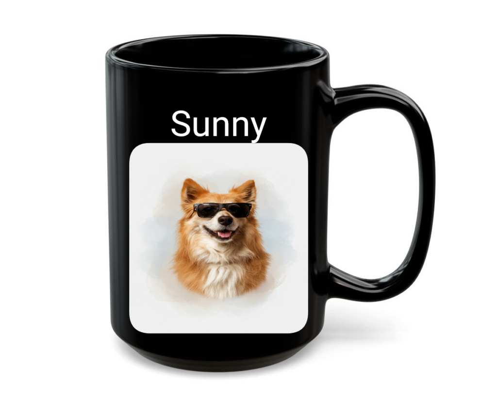 Modern Clean Watercolor Style Black Mug