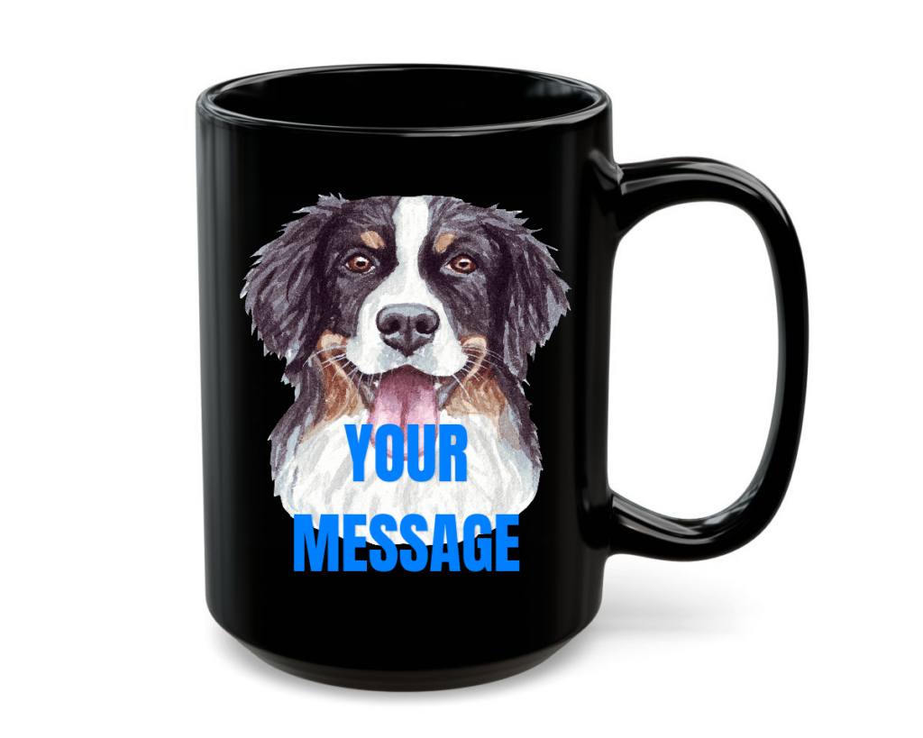 Water Color Breed Dog Black Mug