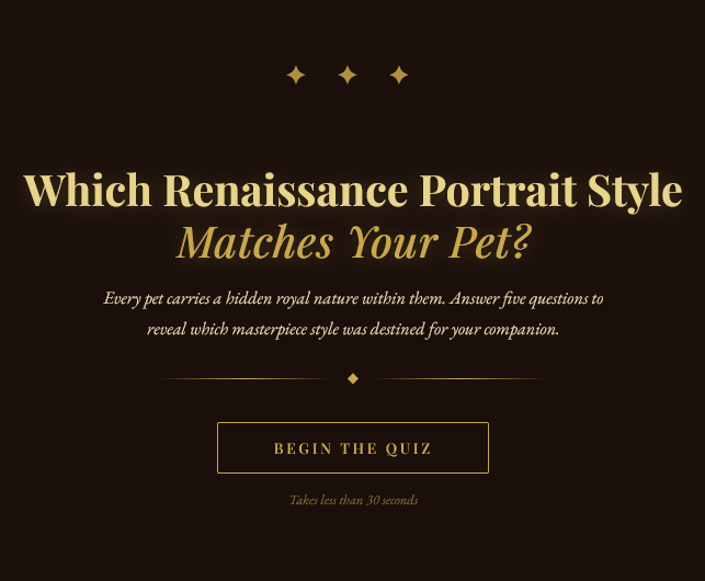 Renaissance Pet Portrait Quiz